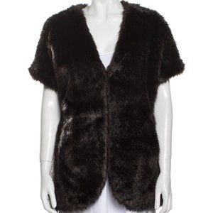 ADRIENNE LANDAU Faux Fur Jacket Sz M